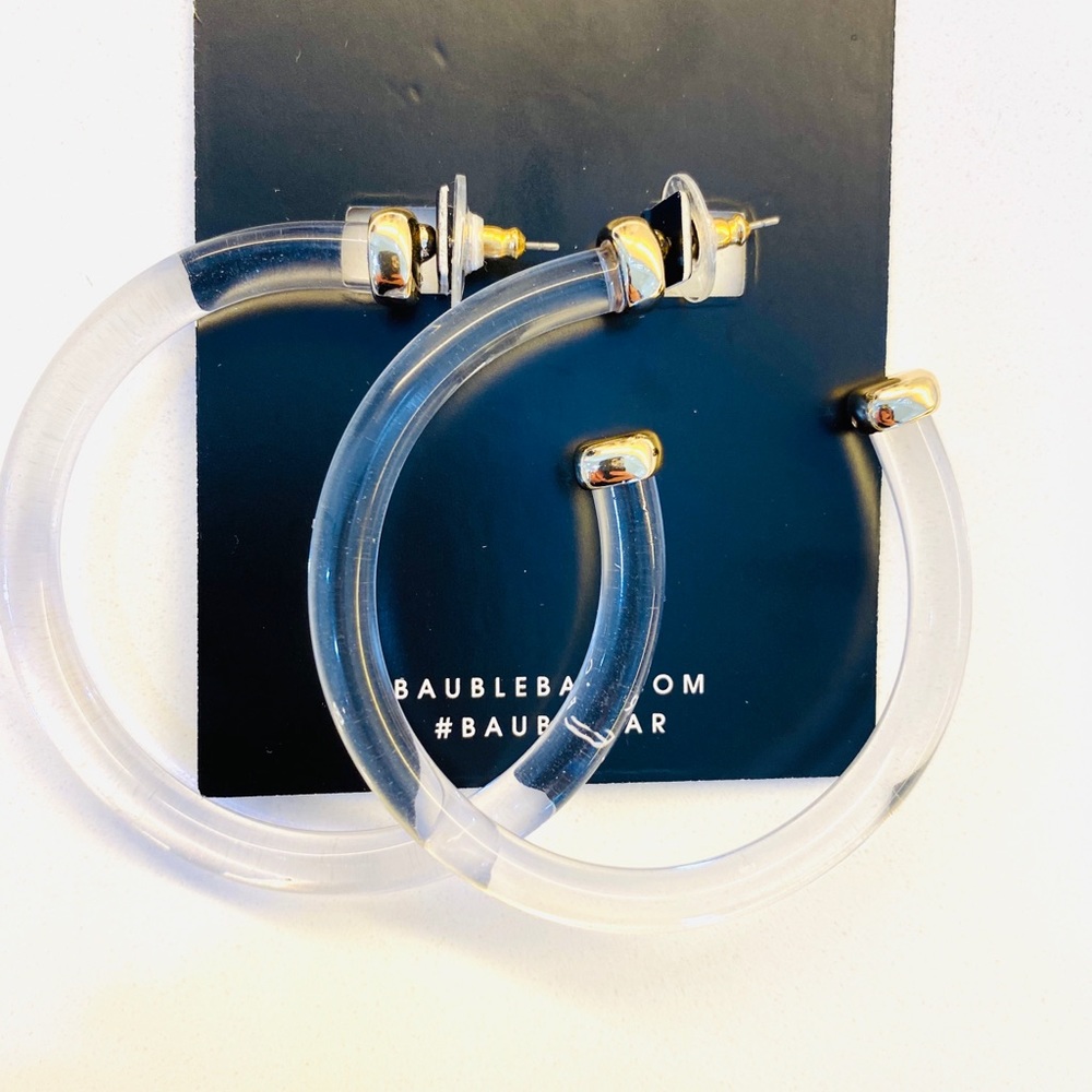 Bauble Bar Leia Resin Hoop Earrings